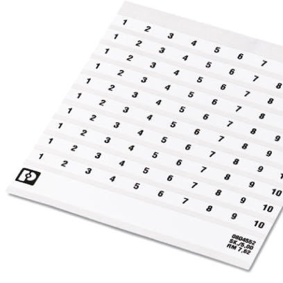 Маркировка для клеммных модулей SK 7,62/5:FORTL.ZAHLEN 1-10 | код 0804552:0001 | PHOENIX CONTACT