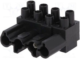 Розеточная контактная вставка, 4 полюса, 2 точки подключения к контакту, винтовая фиксация, номинальное напряжение: 250/400V, номинальный ток: 16A, цвет: черный, серия gesis ST18/4 | код 93.031.4853.0 | Wieland Розеточная контактная вставка, 4 полюса, 2 точки подключения к контакту, винтовая фиксация, номинальное напряжение: 250/400V, номинальный ток: 16A, цвет: черный, серия gesis ST18/4 | код 93.031.4853.0 | Wieland