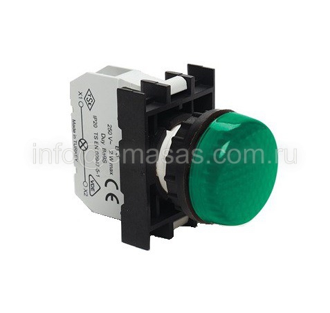 Светосигнальная арматура 12-30V AC/DC, зеленая B090XY | код B090XY| EMAS Светосигнальная арматура 12-30V AC/DC, зеленая B090XY | код B090XY| EMAS