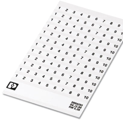 Маркировка для клеммных модулей SK 5,08/3,8:FORTL.ZAHLEN 31-4 | код 0804293:0031 | PHOENIX CONTACT