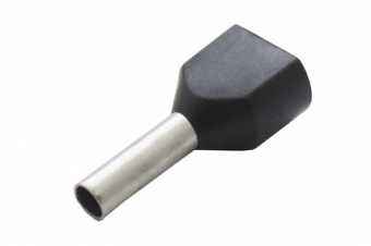 Наконечник штыревой втулочный изолированный двойной НШВИ(2) 1,5-8 цвет черный | код NSHvI2-1,5-8-Bk | Engard Наконечник штыревой втулочный изолированный двойной НШВИ(2) 1,5-8 цвет черный | код NSHvI2-1,5-8-Bk | Engard