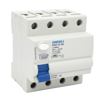 УЗО ADB1L-63 4P 25A 300mA тип AC 6kA (ANDELI) | код ADL03-016 | ANDELI