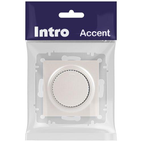 Светорегулятор Intro Accent 6-401-06 поворотный, 600Вт 230В, IP20, СУ, перламутр | код Б0063680 | ЭРА