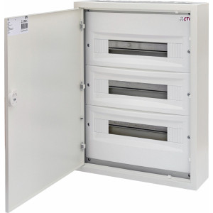 Щит металлический WRP18-3 (3х18 мод., 54мод., пластик. фальш-панель, IP30, наружн. исп.) | код 001101383 | ETI Щит металлический WRP18-3 (3х18 мод., 54мод., пластик. фальш-панель, IP30, наружн. исп.) | код 001101383 | ETI