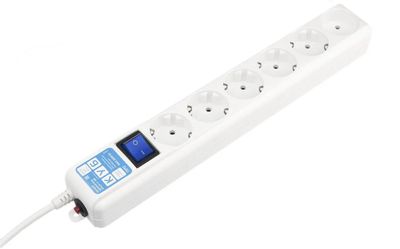 Сетевой фильтр Powercube SPL(5+1)-16B-P-3М-WHITE 3м (6 розеток) белый (коробка) | код 1412099 | POWERCUBE Сетевой фильтр Powercube SPL(5+1)-16B-P-3М-WHITE 3м (6 розеток) белый (коробка) | код 1412099 | POWERCUBE