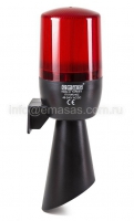 Сигнальная колонна маячкового типа, красная, с зуммером, 12-24В пост/переменного тока | код IT070R024Z | EMAS