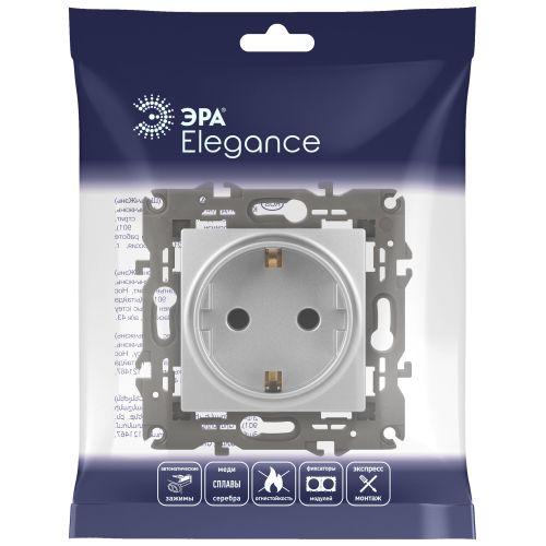Розетка 2P+E Schuko, 16А-250В, Эра Elegance, алюминий, 14-2101-03 | код Б0034266 | ЭРА фото 2 Розетка 2P+E Schuko, 16А-250В, Эра Elegance, алюминий, 14-2101-03 | код Б0034266 | ЭРА фото 2