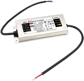Источник питания AC-DC, 75Вт, IP65 вход 100…305В AC, 47…63Гц/142…431В DC, ККМ, выход 75…150В/500мА, изоляция 3750В AC, в кожухе 180х63х35.5, -40…+85С (корпус), рег. выхода, с проводом заземления | код ELG-75-C500A-3Y | MeanWell Источник питания AC-DC, 75Вт, IP65 вход 100…305В AC, 47…63Гц/142…431В DC, ККМ, выход 75…150В/500мА, изоляция 3750В AC, в кожухе 180х63х35.5, -40…+85С (корпус), рег. выхода, с проводом заземления | код ELG-75-C500A-3Y | MeanWell