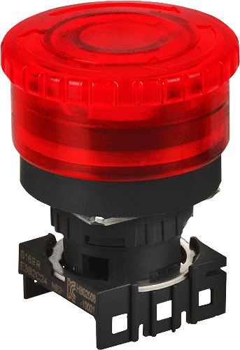 Головка аварийного выключателя S16ER-E1R, красная 30мм с длинным толкателем, возврат поворотом, монтажное отверстие 16мм | код A8026-A5550009109 | РЕЛЕ И АВТОМАТИКА Головка аварийного выключателя S16ER-E1R, красная 30мм с длинным толкателем, возврат поворотом, монтажное отверстие 16мм | код A8026-A5550009109 | РЕЛЕ И АВТОМАТИКА