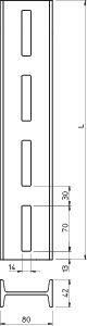 Рейка, I-профиль, L=1000 мм, сталь, FT | код 6337112 | OBO Bettermann