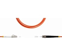Патч-корд оптический LANMASTER, LSZH, симплексный, ST/PC-LC/PC, MM 50/125, 0.5 м | код LAN-ST-LC/OM2-0.5 | LANMASTER
