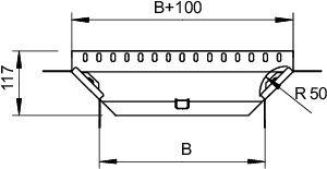 Секция Т/Х-образная, h=85 мм, B=100 мм, FT | код 7122109 | OBO Bettermann
