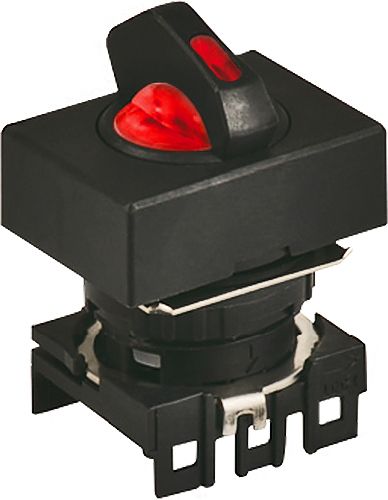 Головка переключателя S16SRS-L1R, квадратная под подсветку красная ?18мм, 2-х позиционный 900 с самовозвратом, монтажное отверстие ?16мм | код A8026-A5550008753 | РЕЛЕ И АВТОМАТИКА Головка переключателя S16SRS-L1R, квадратная под подсветку красная ?18мм, 2-х позиционный 900 с самовозвратом, монтажное отверстие ?16мм | код A8026-A5550008753 | РЕЛЕ И АВТОМАТИКА
