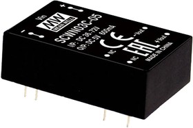 Источник питания DC-DC, 3 Вт, вход 18…36В, выход 12В/250мА, изоляция 3000В DC, DIP24 33.8х20.3х10.2мм, -40...+90С | код SCWN03B-12 | MeanWell Источник питания DC-DC, 3 Вт, вход 18…36В, выход 12В/250мА, изоляция 3000В DC, DIP24 33.8х20.3х10.2мм, -40...+90С | код SCWN03B-12 | MeanWell