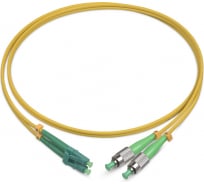 Патч-корд оптический LANMASTER, LSZH, дуплексный, LC/APC-FC/APC, SM OS2, 1.5 м | код LAN-2LC-2FC/SA-1.5 | LANMASTER