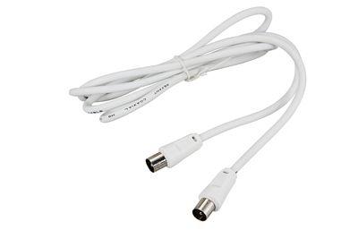 Шнур ТВ штекер - ТВ штекер, длина 1,5 метра, белый, | код 18-0102 | REXANT Шнур ТВ штекер - ТВ штекер, длина 1,5 метра, белый, | код 18-0102 | REXANT