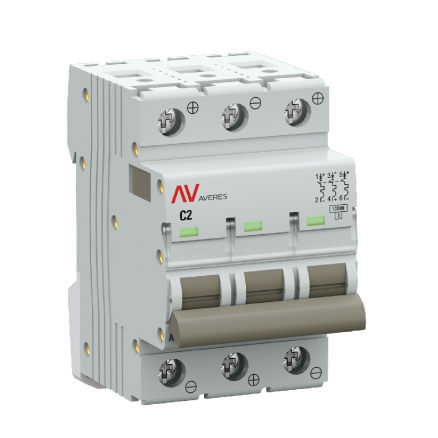 Выключатель автоматический AV-10 DC 3P 2A (C) 10kA EKF AVERES | код mcb10-DC-3-02C-av | EKF Выключатель автоматический AV-10 DC 3P 2A (C) 10kA EKF AVERES | код mcb10-DC-3-02C-av | EKF