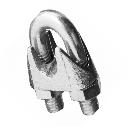 Зажим для троса DIN 741 12мм стальной оцинкованный | код DIN741-12 | Крепдил Зажим для троса DIN 741 12мм стальной оцинкованный | код DIN741-12 | Крепдил