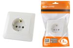 Розетка 2П+З 16А 250В белая Ильмень TDM | код SQ1823-0010 | TDM