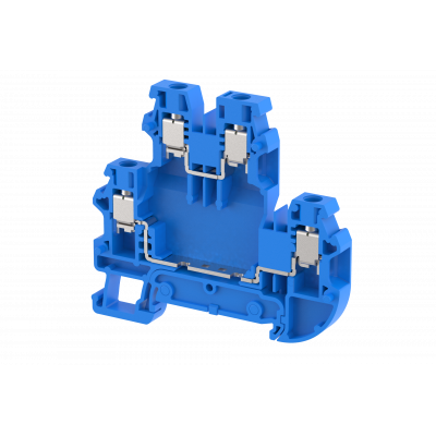 Клемма проходная винтовая 4 мм2, двухуровневая, на 4 подключения, синяя TQ4-2T-BLUE | код 1203020001 | Elmex Клемма проходная винтовая 4 мм2, двухуровневая, на 4 подключения, синяя TQ4-2T-BLUE | код 1203020001 | Elmex