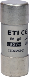 Предохранитель CH22x58 gG 8A 690V | код 002651039 | ETI Предохранитель CH22x58 gG 8A 690V | код 002651039 | ETI
