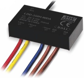 Источник питания DC-DC драйвер светодиодов, IP67, вход 6…50В DC, выход 350мА/3…45В, димминг: ШИМ, аналоговый (опц.), DALI, DIP(40.6x23.5x10.1мм), -40…+85С | код LDD-350H-WDA | MeanWell Источник питания DC-DC драйвер светодиодов, IP67, вход 6…50В DC, выход 350мА/3…45В, димминг: ШИМ, аналоговый (опц.), DALI, DIP(40.6x23.5x10.1мм), -40…+85С | код LDD-350H-WDA | MeanWell
