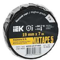 MIXTAPE 5 Изолента Х/Б 19мм 7м IEK | код UIZ20-19-07-K02 | IEK