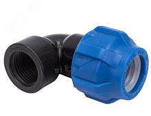 Отвод компрессионный присоединительный ПНД ВР 25х1/2 (120/30) | код 1210012325012 | Valfex