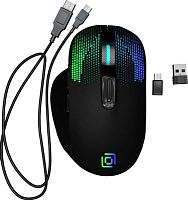 Мышь Оклик 636LWC черный оптическая (1600dpi) беспроводная USB/USB-C для ноутбука (6but) | код 1158065 | Oklick