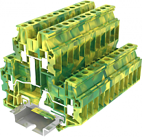 TUD4-2-PE Клемма TU 2-уровневая заземл., винтовая, сеч.4мм2, желто-зеленая, шт | код TUD4-2-PE | SUPU