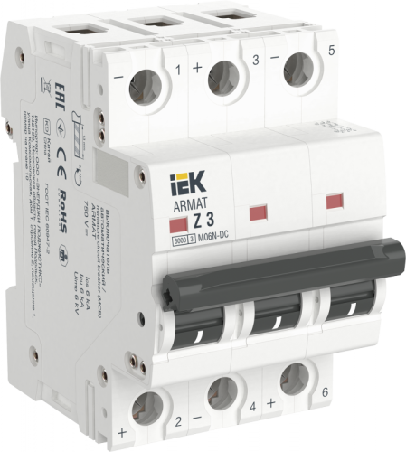 ARMAT Авт. выкл. M06N-DC 3P Z 3А IEK | код AR-M06N-3-Z003DC | IEK ARMAT Авт. выкл. M06N-DC 3P Z 3А IEK | код AR-M06N-3-Z003DC | IEK