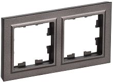 BRITE Рамка 2-местная IP44 РУ-2-БрТБ-44 темная бронза | код BR-M22-44-K45 | IEK