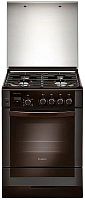 Плита Газовая Gefest ПГ 6300-03 0047 коричневый (стеклянная крышка) реш.чугун | код 281156 | GEFEST