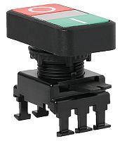 Кнопка сдвоенная on/off с лампой HD16G8 (черн.) | код 004770152 | ETI