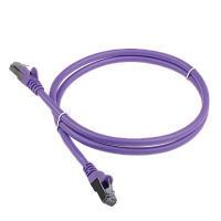 Патч-корд LANMASTER LSZH SFTP кат.6A, 0.5 м, фиолетовый | код LAN-PC45/S6A-0.5-VI | LANMASTER