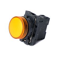 Лампа светосигнальная SB5 d22мм 230-240В AC желт. в сборе | код. SB5AVM5 | Systeme Electric