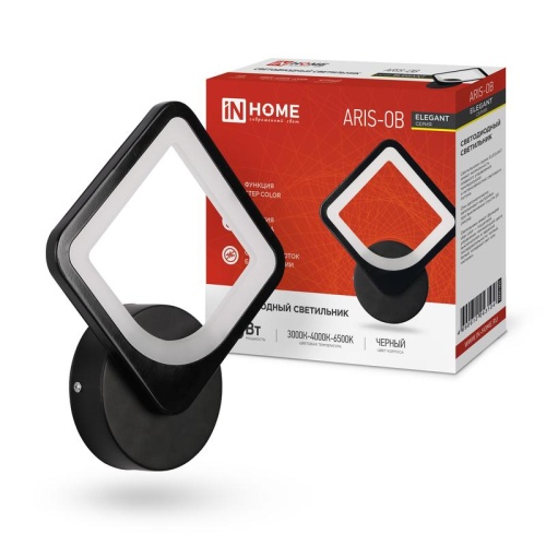 Светильник светодиодный ELEGANT ARISTO-B 15Вт 230В 3000-6500К 1050лм STEP COLOR черн. | код 4690612043104 | IN HOME