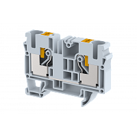 Клемма проходная PUSH-IN 10 мм2, на 2 подключения, серая PQ10-GREY | код 3105010000 | Elmex