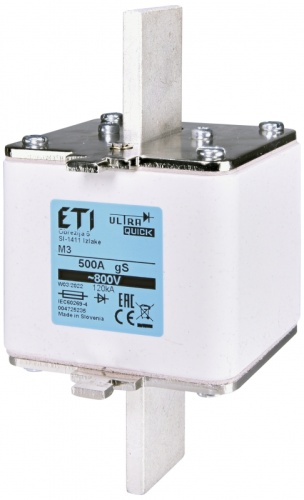 Предохранитель NH-3/gS 450A 800V | код 004725234 | ETI