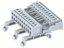 Разъем на 10 полюсов штепсельного типа, монтаж на DIN-рейку TS 35, шаг 5,08 мм DPSC5.08WF-10W(G) | код 2302031000 | Elmex