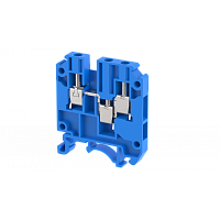 Клемма проходная винтовая 4 мм2, на 3 подключения, синяя KUT4-1X2(B) | код 1103050001 | Elmex
