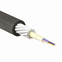 Кабель волоконно-оптический, центральный модуль, бронированный пластиковыми прутками, для прокладки в грунт, нг(А)-HF, 12 ОВ, категория OM2 (G.651.1) диэлектрический, 8 кН | код RNPW8UT2C1201 | DKC