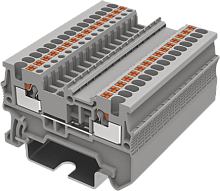 TP1.5-2-GY Клемма TP 1-1 проходная Push-in, сеч.1.5мм2, сер., шт | код TP1.5-2-GY | SUPU