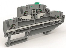Двухуровневая клемма с размыкателем на 2,5 кв.мм | код ZEFDS210GR | DKC