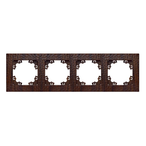 Рамка фактурная 4 поста универсальная UNIVersal Афина венге (еврослот) | код A10046-V | Universal Рамка фактурная 4 поста универсальная UNIVersal Афина венге (еврослот) | код A10046-V | Universal