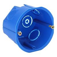 Коробка установочн. КУТ 68х45мм для твердых стен саморез. синяя IP20 (200/4000) | код Б0037429 | ЭРА