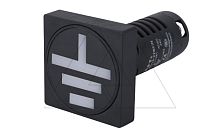 Указатель положения заземлителя AD16-22, земля красный, 220VAC/DC, 22mm, IP54 | код AD16-22WF/N28 | АРТ