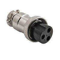 Разъём цилиндрический малогабаритный SZC GX16M-3A, 3 контакта | код 107029 | SZC