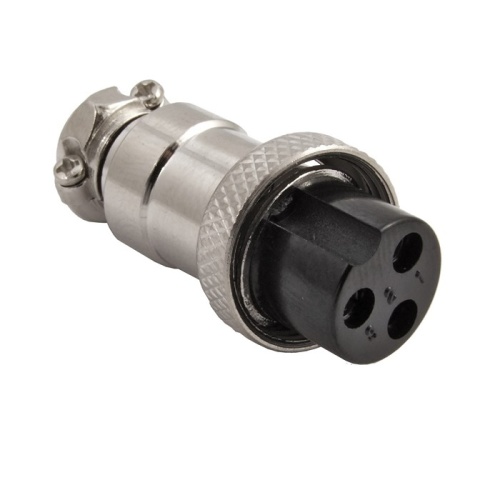 Разъём цилиндрический малогабаритный SZC GX16M-3A, 3 контакта | код 107029 | SZC Разъём цилиндрический малогабаритный SZC GX16M-3A, 3 контакта | код 107029 | SZC