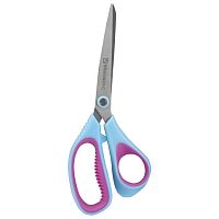 Ножницы BRAUBERG Extra, 216 мм, ассиметричные, ребристые резиновые вставки, бирюзово-фиолетовые, 236453 | код 236453 | BRAUBERG